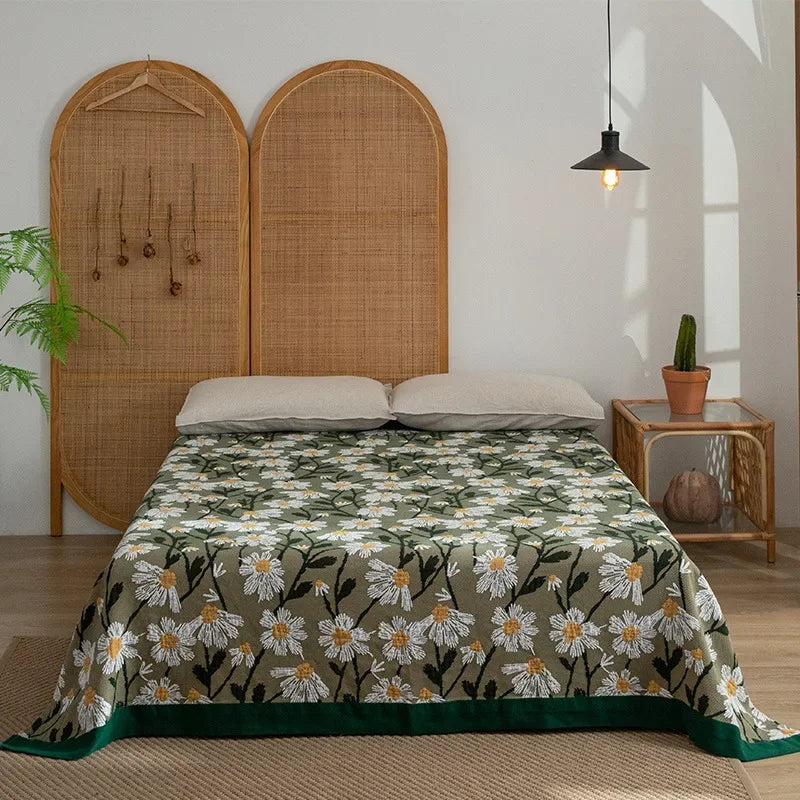 100% Cotton Blanket - Lawn Daisies