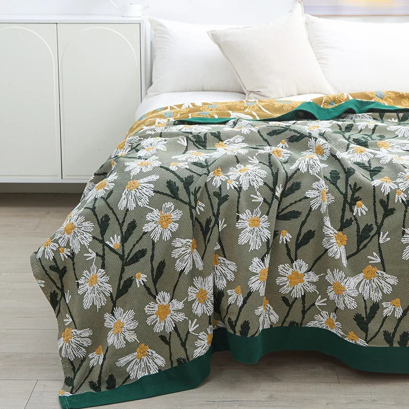 100% Cotton Blanket - Lawn Daisies