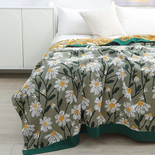 100% Cotton Blanket - Lawn Daisies
