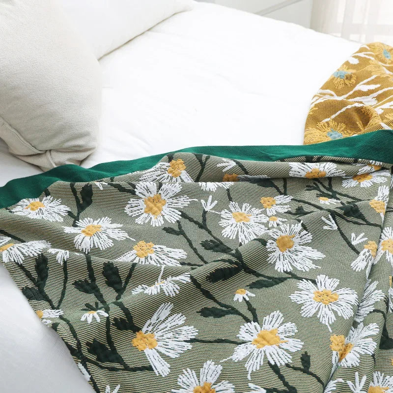 100% Cotton Blanket - Lawn Daisies