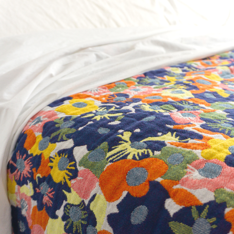 100% Cotton Blanket - Purple Flower Field