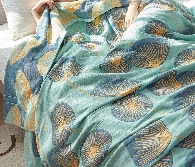 100% Cotton Blanket - Dandy Blue