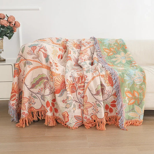 100% Cotton Blanket - Summer Flora
