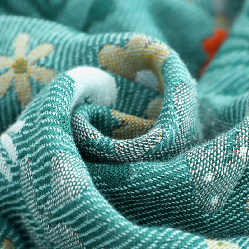 Teal cotton blanket new arrivals